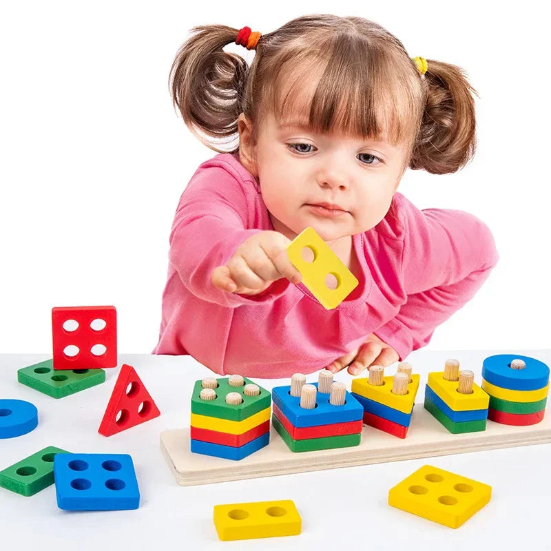 Colorful Shape Sorting Blocks