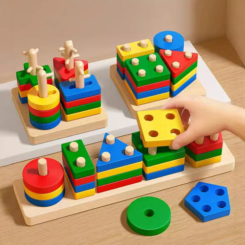 Colorful Shape Sorting Blocks