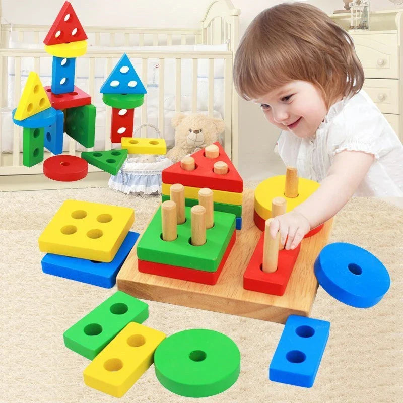 Colorful Shape Sorting Blocks