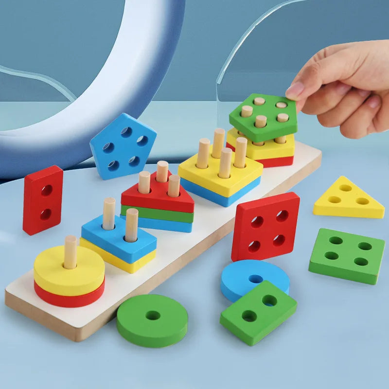 Colorful Shape Sorting Blocks